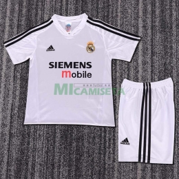 Camiseta Real Madrid Primera Equipación Retro 2004/05 Niño Kit