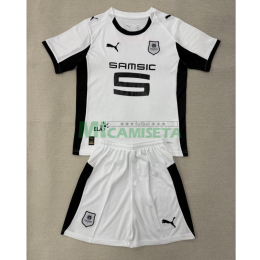 Camiseta Stade Rennais Segunda Equipación 2025/2026 Blanco Niño Kit