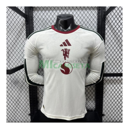Camiseta Manchester United Tercera Equipación 2026/2027 ML Blanco (EDICIÓN JUGADOR)