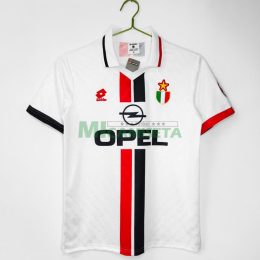 Camiseta AC Milan Segunda Equipación Retro 1996/97 Blanco