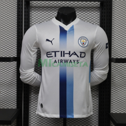 Camiseta Manchester City Tercera Equipación 2026/2027 ML Blanco (EDICIÓN JUGADOR)