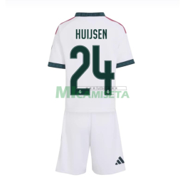 Camiseta HUIJSEN 24 Real Madrid Primera Equipación 2026/2027 Blanco Niño Kit con Parche HP