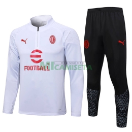 Sudadera de Entrenamiento AC Milan 2023/2024 Kit Blanco