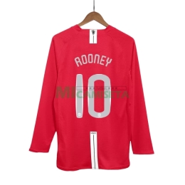 Camiseta ROONEY 10 Manchester United Primera Equipación Retro 2007/08 ML