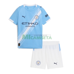 Camiseta Manchester City Primera Equipación 2025/2026 Niño Kit