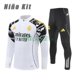 Sudadera De Entrenamiento Real Madrid 2025/2026 Niño Kit Blanco con Estampado de Marvel