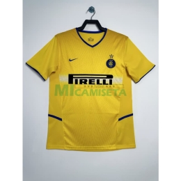 Camiseta Inter de Milan Tercera Equipación Retro 2002/03 Amarillo