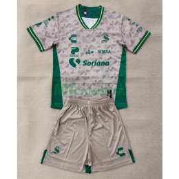 Camiseta Santos Laguna Segunda Equipación 2025/2026 Blanco/Verde Niño Kit