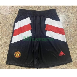 Pantalón Corto Manchester United 2023/2024 Negro/Blanco