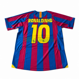 Camiseta RONALDINHO 10 Barcelona Primera Equipación Retro 2005/2006 Rojo/Azul