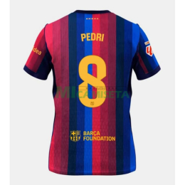 Camiseta PEDRI 8 Barcelona Primera Equipación 2026/2027 Rojo/Azul con Parche La Liga