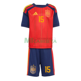 Camiseta Baena 15 España Primera Equipación 2026 Rojo/Azul Niño Kit