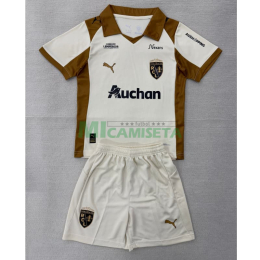 Camiseta RC Lens Tercera Equipación 2025/2026 Blanco/Marrón Niño Kit