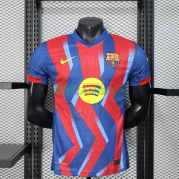 Camiseta Barcelona Cuarta Equipación 2025/2026 Azul/Rojo (EDICIÓN JUGADOR)