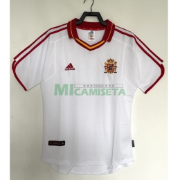 Camiseta España Segunda Equipación Retro 2000 Blanco