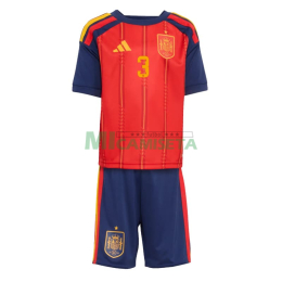 Camiseta Le Normand 3 España Primera Equipación 2026 Rojo/Azul Niño Kit