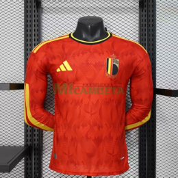 Camiseta Bélgica Primera Equipación Mundial 2026 ML Rojo (EDICIÓN JUGADOR)