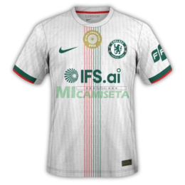 Camiseta Chelsea Segunda Equipación 2025/2026 Blanco con Parche World Champions