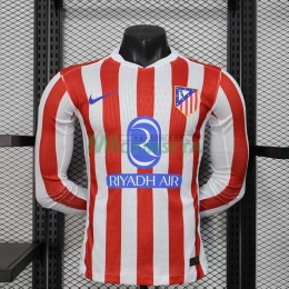 Camiseta Atlético de Madrid Primera Equipación 2025/2026 ML Rojo/Blanco (EDICIÓN JUGADOR)