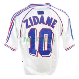 Camiseta ZIDANE 10 Francia Segunda Equipación Retro 1998