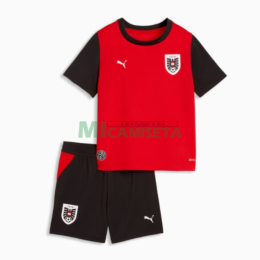 Camiseta Austria Primera Equipación Mundial 2026 Rojo Niño Kit