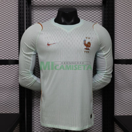 Camiseta Francia Segunda Equipación Mundial 2026 ML Verde Menta (EDICIÓN JUGADOR)