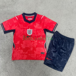 Camiseta Inglaterra 2026 Rojo/Azul Niño Kit