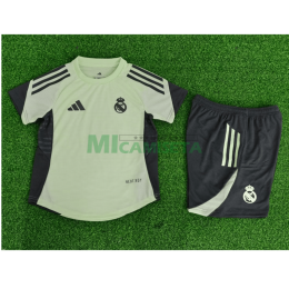 Camiseta de Entrenamiento Real Madrid 2025/2026 Verde/Gris Niño Kit (EDICIÓN JUGADOR)