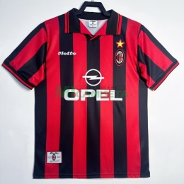Camiseta AC Milan Primera Equipación Retro 1997/98 Rojo/Negro