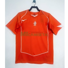 Camiseta Holanda Primera Equipación Retro 2004 Naranja
