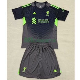 Camiseta de Portero Liverpool 2025/2026 Negro Niño Kit