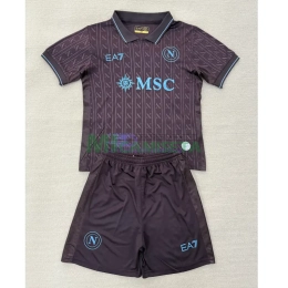 Camiseta Napoli Tercera Equipación 2025/2026 Negro Niño Kit