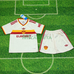 Camiseta AS Roma Segunda Equipación 2026/2027 Blanco Niño Kit