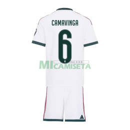 Camiseta CAMAVINGA 6 Real Madrid Primera Equipación 2026/2027 Blanco Niño Kit con Parche HP