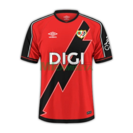 Camiseta Rayo Vallecano Segunda Equipación 2025/2026 Rojo/Negro con Parche La Liga