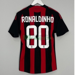 Camiseta RONALDINHO 80 AC Milan Primera Equipación Retro 2008/09