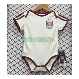 Camiseta España Segunda Equipación Mundial 2026 Blanco Baby 2 Estrellas
