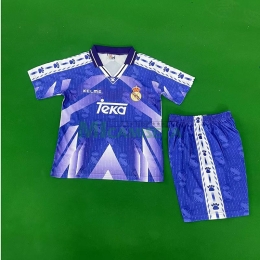 Camiseta Real Madrid Segunda Equipación Retro 96/97 Niño Kit