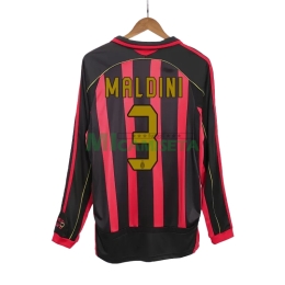 Camiseta MALDINI 3 AC Milan Primera Equipación Retro 2006/07 ML