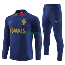 Sudadera de Entrenamiento Portugal 2023 Kit Azul