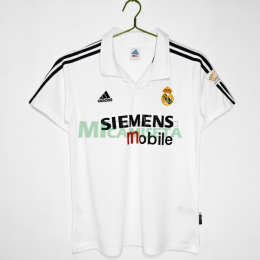 Camiseta Real Madrid Primera Equipación Retro 2002/03 Blanco con Publicitario