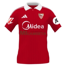 Camiseta Sevilla FC 2025/2026 Segunda Equipación Rojo con Parche La Liga