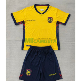 Camiseta Ecuador Primera Equipación Mundial 2026 Amarillo Niño Kit