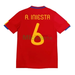 Camiseta A.INIESTA 6 España Primera Equipación Retro 2010