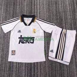 Camiseta Real Madrid Primera Equipación Retro 98/00 Niño Kit