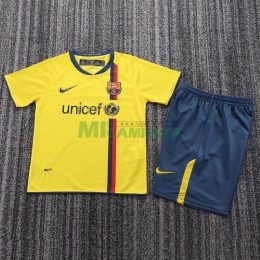 Camiseta Barcelona Segunda Equipación Retro 08/09 Niño Kit