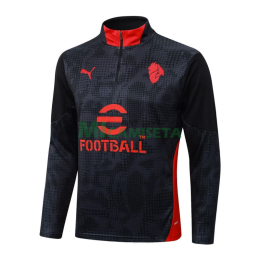 Sudadera De Entrenamiento AC Milan 2025/2026 Negro/Rojo con Estampado