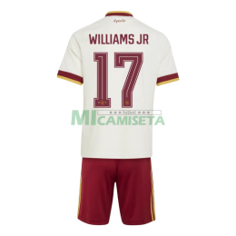 Camiseta Williams Jr 17 España Segunda Equipación Mundial 2026 Blanco/Rojo Niño Kit
