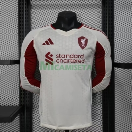 Camiseta Liverpool Segunda Equipación 2025/2026 ML Blanco (EDICIÓN JUGADOR)