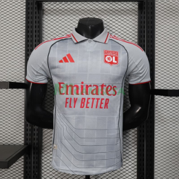 Camiseta Olympique De Lyon Tercera Equipación 2025/2026 Gris (EDICIÓN JUGADOR)